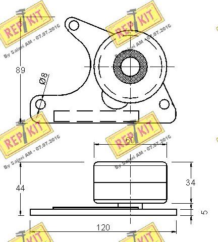 REPKIT RKT1042 - Galoppino / Guidacinghia, Cinghia dentata autozon.pro