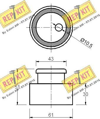 REPKIT RKT1062 - Rullo tenditore, Cinghia dentata autozon.pro