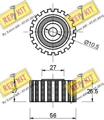 REPKIT RKT1185 - Galoppino / Guidacinghia, Cinghia dentata autozon.pro