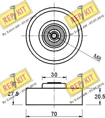 REPKIT RKT1126 - Galoppino / Guidacinghia, Cinghia Poly-V autozon.pro