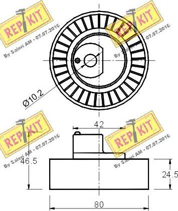 REPKIT RKT1174 - Galoppino / Guidacinghia, Cinghia Poly-V autozon.pro