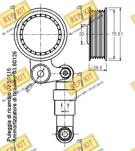 REPKIT RKT1852 - Tendicinghia, Cinghia Poly-V autozon.pro