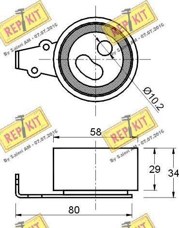 REPKIT RKT1884 - Rullo tenditore, Cinghia dentata autozon.pro