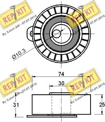 REPKIT RKT1838 - Rullo tenditore, Cinghia dentata autozon.pro