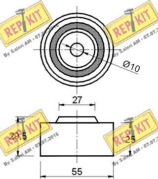 REPKIT RKT1876 - Galoppino / Guidacinghia, Cinghia dentata autozon.pro