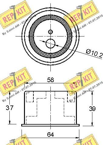 REPKIT RKT1877 - Rullo tenditore, Cinghia dentata autozon.pro