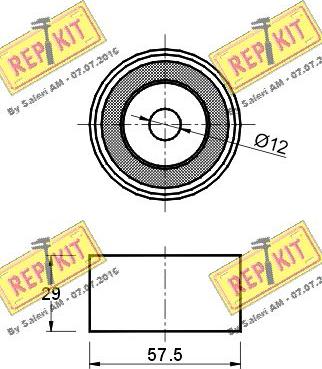 REPKIT RKT1344 - Galoppino / Guidacinghia, Cinghia dentata autozon.pro