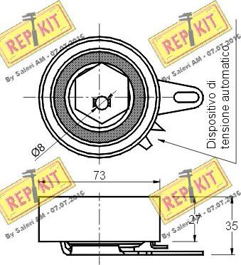 REPKIT RKT1369 - Rullo tenditore, Cinghia dentata autozon.pro