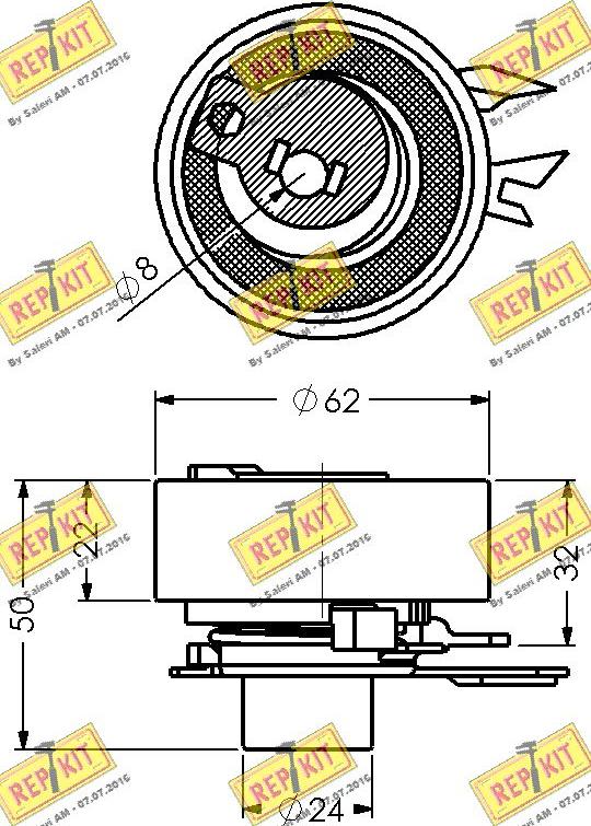 REPKIT RKT1365 - Rullo tenditore, Cinghia dentata autozon.pro