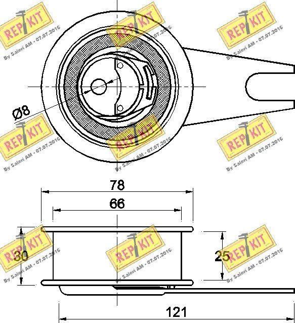 REPKIT RKT1361 - Rullo tenditore, Cinghia dentata autozon.pro