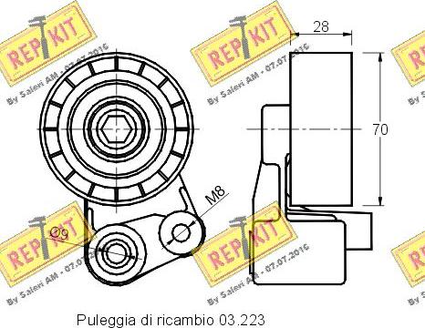 REPKIT RKT1304 - Tendicinghia, Cinghia Poly-V autozon.pro