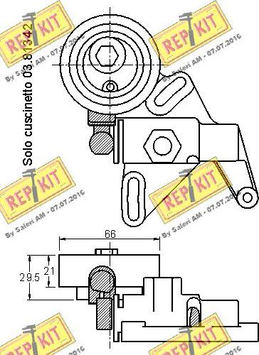 REPKIT RKT1301 - Rullo tenditore, Cinghia dentata autozon.pro