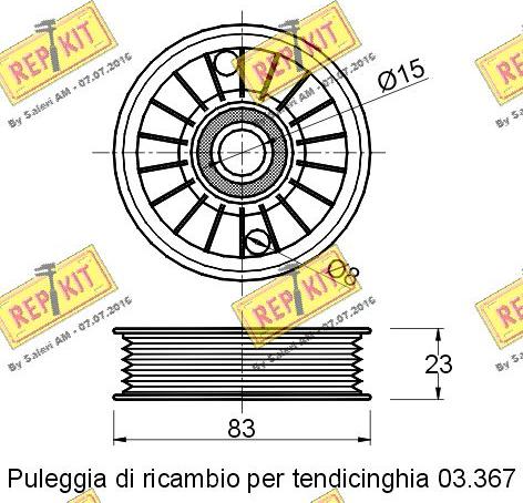 REPKIT RKT1375 - Galoppino / Guidacinghia, Cinghia Poly-V autozon.pro