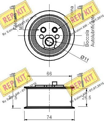 REPKIT RKT1370 - Rullo tenditore, Cinghia dentata autozon.pro