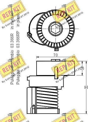 REPKIT RKT1372 - Tendicinghia, Cinghia Poly-V autozon.pro