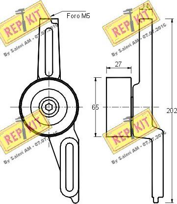 REPKIT RKT1265 - Tendicinghia, Cinghia Poly-V autozon.pro