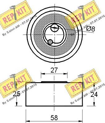 REPKIT RKT1217 - Rullo tenditore, Cinghia dentata autozon.pro