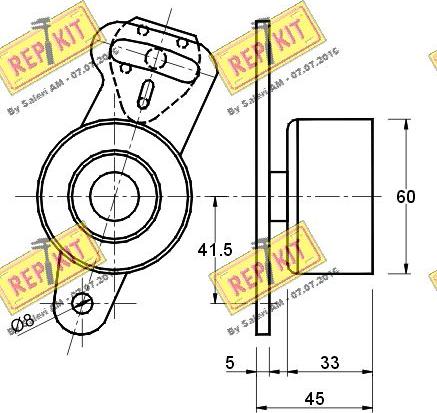 REPKIT RKT1286 - Rullo tenditore, Cinghia dentata autozon.pro