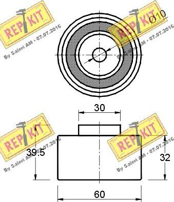 REPKIT RKT1766 - Galoppino / Guidacinghia, Cinghia dentata autozon.pro