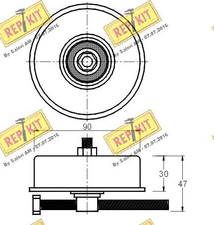 REPKIT RKT1717 - Tendicinghia, Cinghia Poly-V autozon.pro