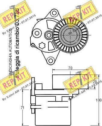 REPKIT RKT1775 - Tendicinghia, Cinghia Poly-V autozon.pro