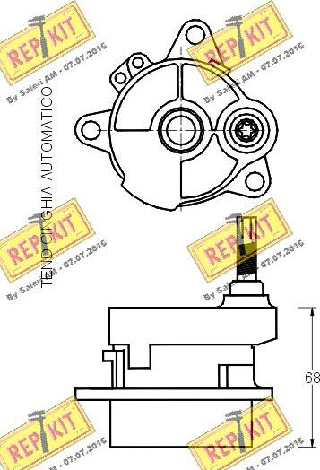 REPKIT RKT1776 - Tendicinghia, Cinghia Poly-V autozon.pro