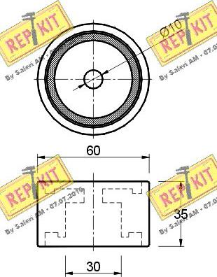 REPKIT RKT1770 - Galoppino / Guidacinghia, Cinghia dentata autozon.pro