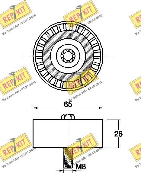 REPKIT RKT3496 - Galoppino / Guidacinghia, Cinghia Poly-V autozon.pro