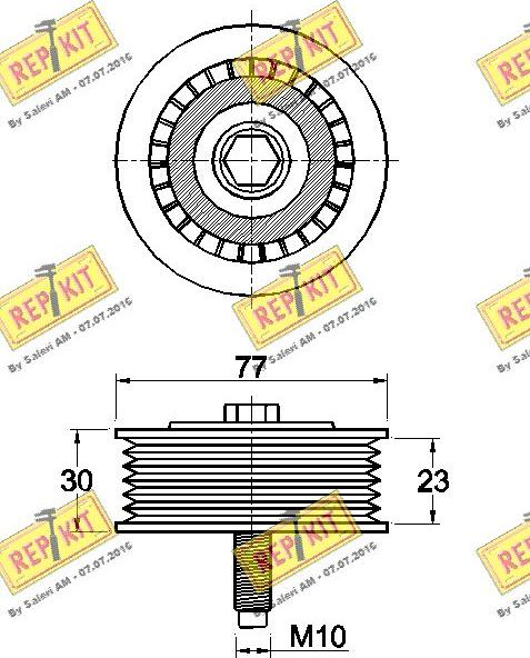 REPKIT RKT3490 - Galoppino / Guidacinghia, Cinghia Poly-V autozon.pro