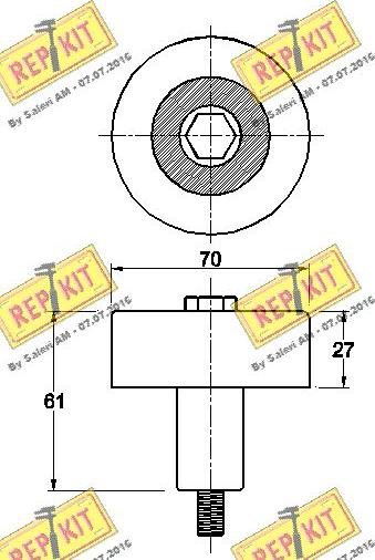 REPKIT RKT3447 - Galoppino / Guidacinghia, Cinghia Poly-V autozon.pro