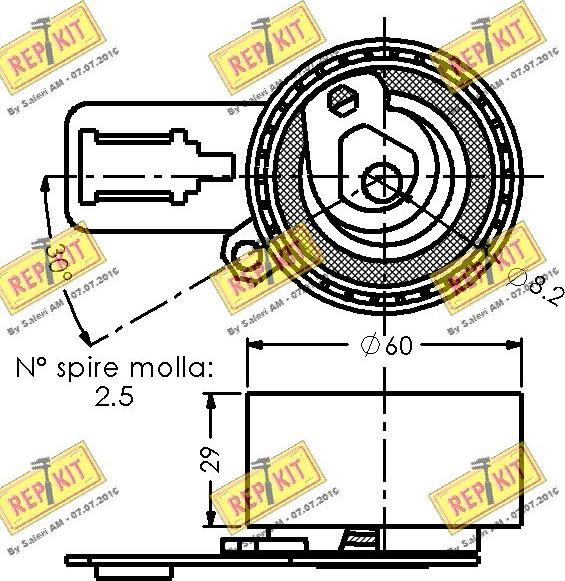 REPKIT RKT3415 - Rullo tenditore, Cinghia dentata autozon.pro