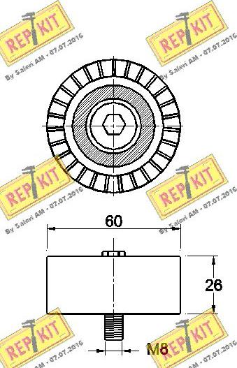 REPKIT RKT3417 - Galoppino / Guidacinghia, Cinghia Poly-V autozon.pro