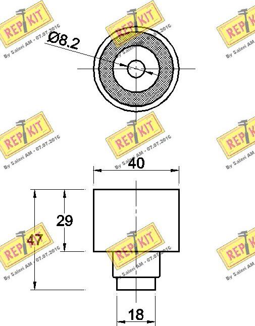 REPKIT RKT3430 - Galoppino / Guidacinghia, Cinghia dentata autozon.pro