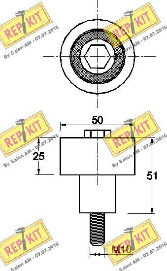 REPKIT RKT3475 - Galoppino / Guidacinghia, Cinghia dentata autozon.pro