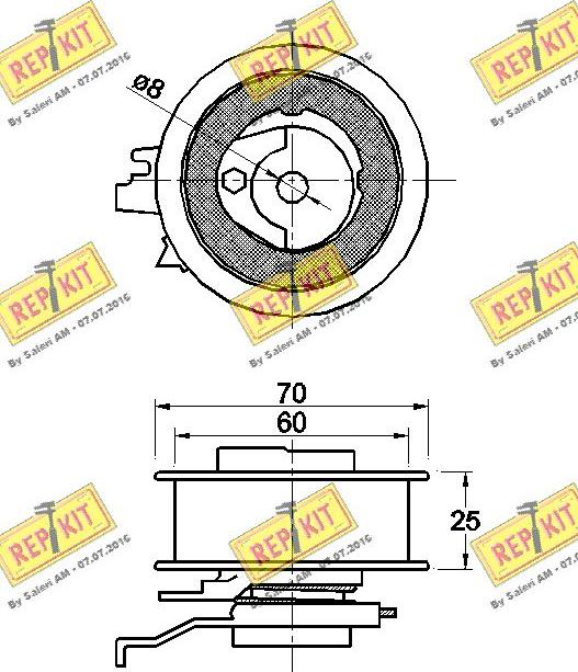 REPKIT RKT3476 - Rullo tenditore, Cinghia dentata autozon.pro