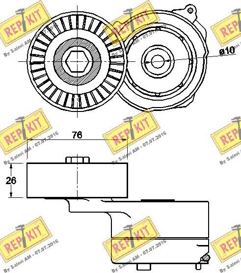 REPKIT RKT3472 - Tendicinghia, Cinghia Poly-V autozon.pro