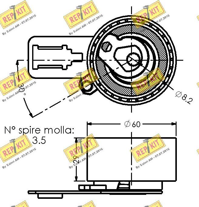 REPKIT RKT3594 - Rullo tenditore, Cinghia dentata autozon.pro