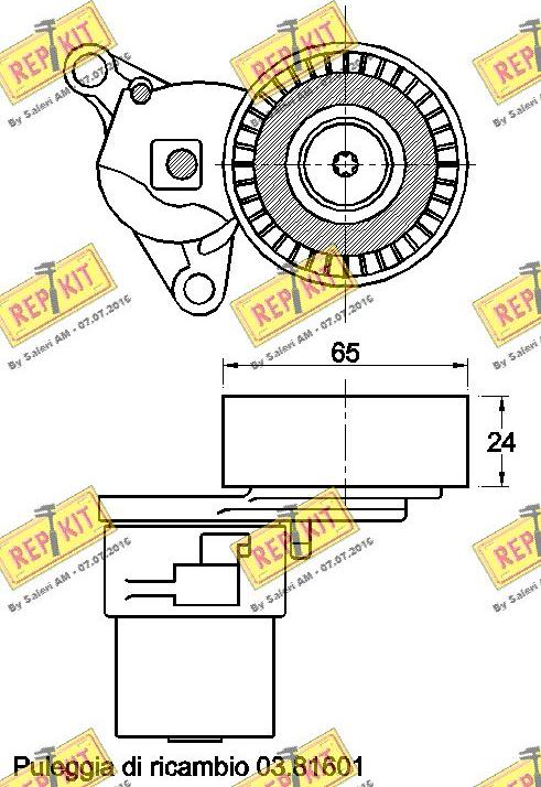 REPKIT RKT3544 - Tendicinghia, Cinghia Poly-V autozon.pro