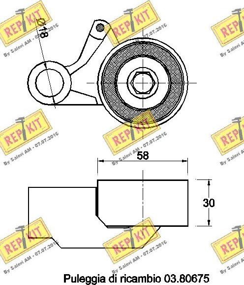 REPKIT RKT3567 - Rullo tenditore, Cinghia dentata autozon.pro