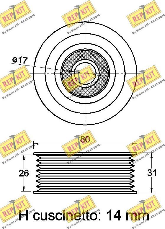 REPKIT RKT3515 - Galoppino / Guidacinghia, Cinghia Poly-V autozon.pro