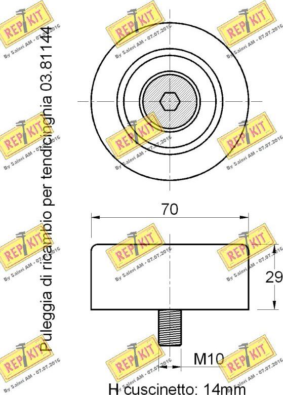 REPKIT RKT3692 - Galoppino / Guidacinghia, Cinghia Poly-V autozon.pro