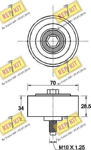 REPKIT RKT3651 - Galoppino / Guidacinghia, Cinghia Poly-V autozon.pro