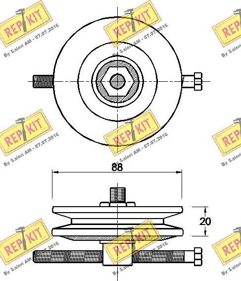 REPKIT RKT3623 - Tendicinghia, Cinghia Poly-V autozon.pro