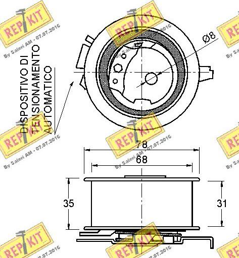 REPKIT RKT3040 - Rullo tenditore, Cinghia dentata autozon.pro