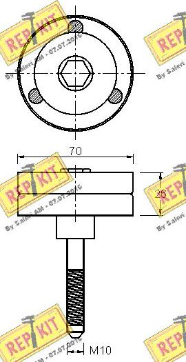 REPKIT RKT3041 - Galoppino / Guidacinghia, Cinghia Poly-V autozon.pro