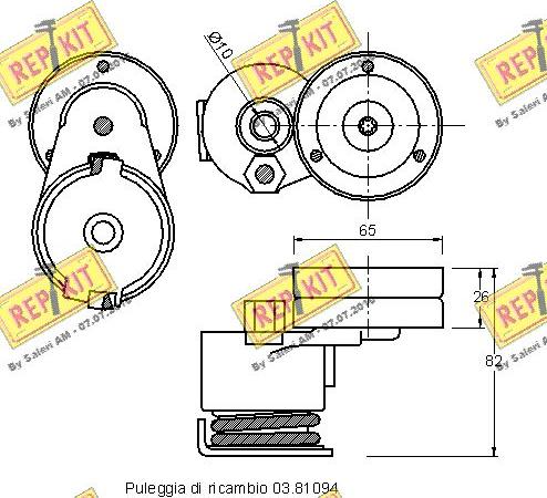 REPKIT RKT3011 - Tendicinghia, Cinghia Poly-V autozon.pro