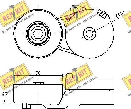 REPKIT RKT3071 - Tendicinghia, Cinghia Poly-V autozon.pro