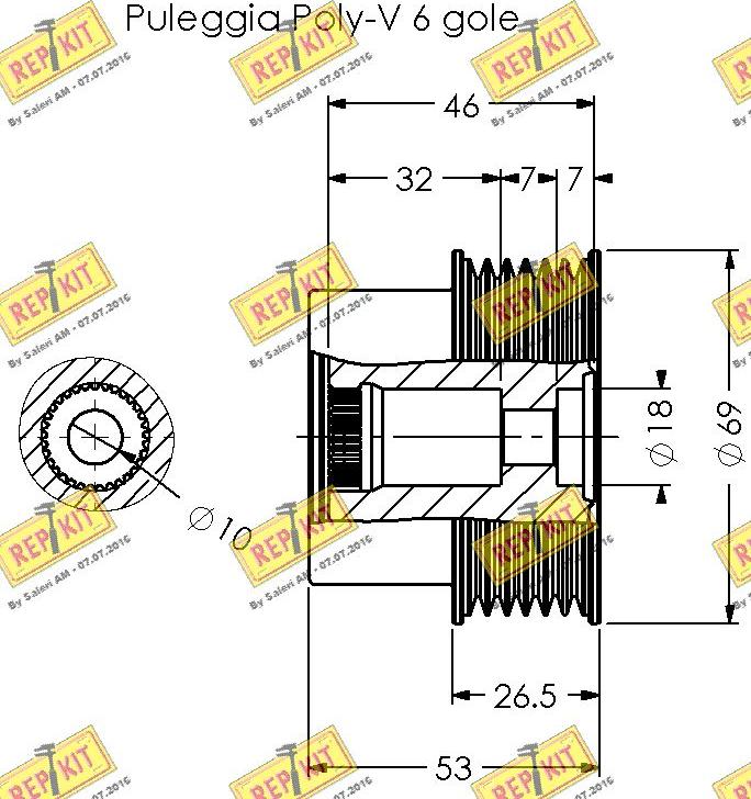 REPKIT RKT3197 - Puleggia cinghia, Alternatore autozon.pro