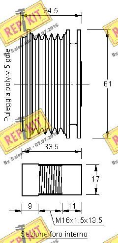 REPKIT RKT3159 - Puleggia cinghia, Alternatore autozon.pro