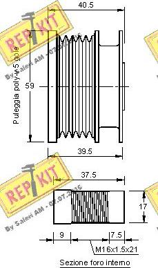 REPKIT RKT3113 - Puleggia cinghia, Alternatore autozon.pro